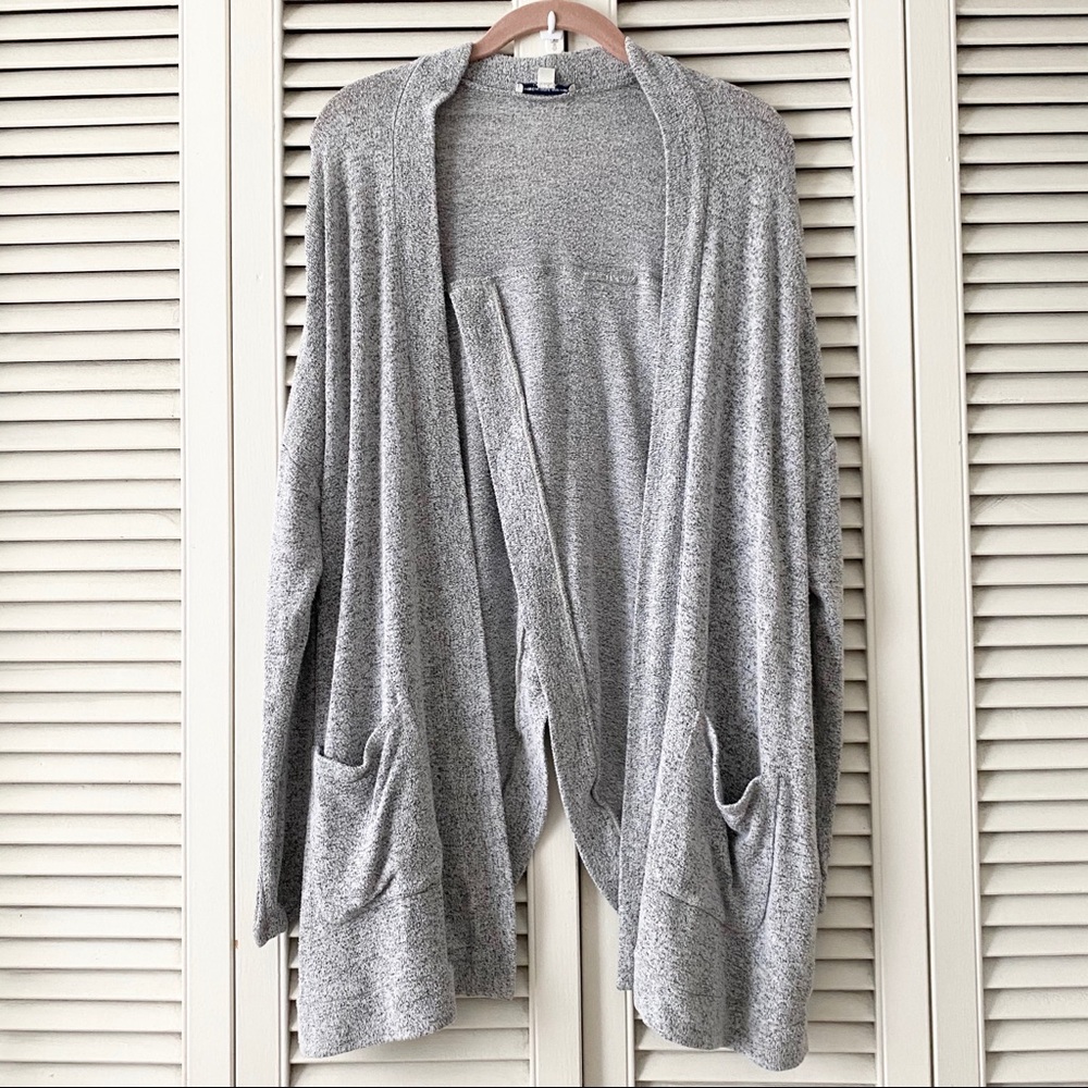 American Eagle Gray Open Backed Sweater Cardigan